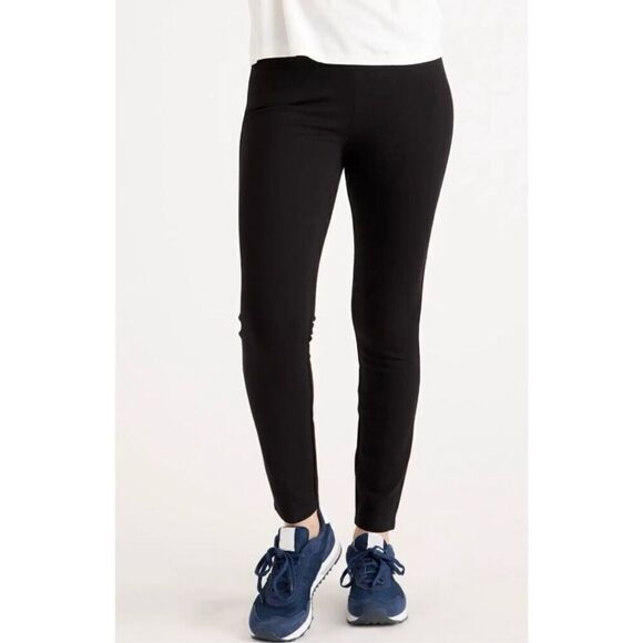 Quince Womens Ultra Stretch Ponte Skinny Pants Black Size XL Tall - Picture 1 of 10